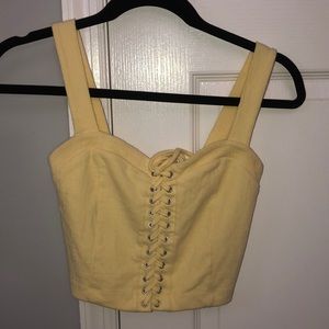Yellow crop top